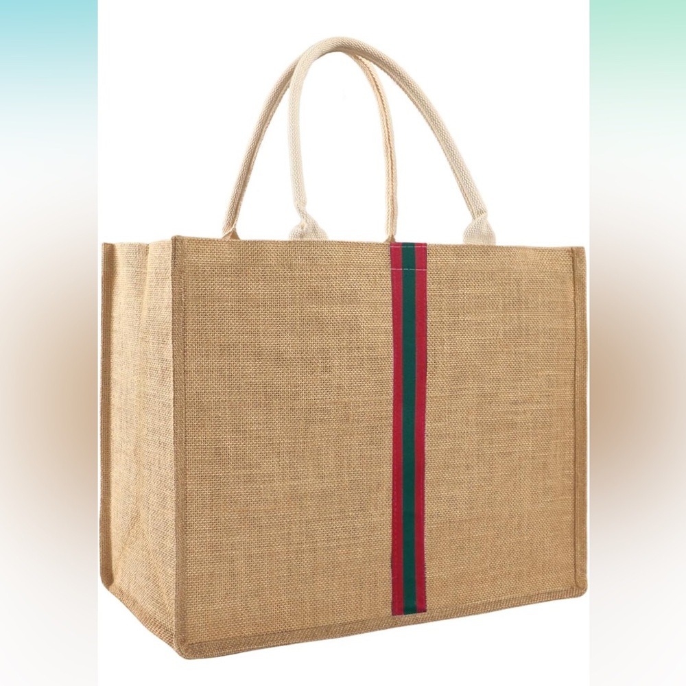 NWT Large Beach Bag for Women, Woven Straw Beach Tote Bag Waterproof